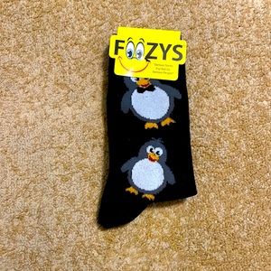 Foozy’s Women’s Collection. Black Penguin Crew Socks